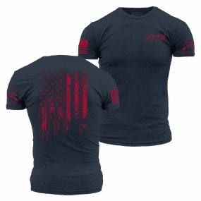 1776 Flag T-Shirt - Midnight Navy