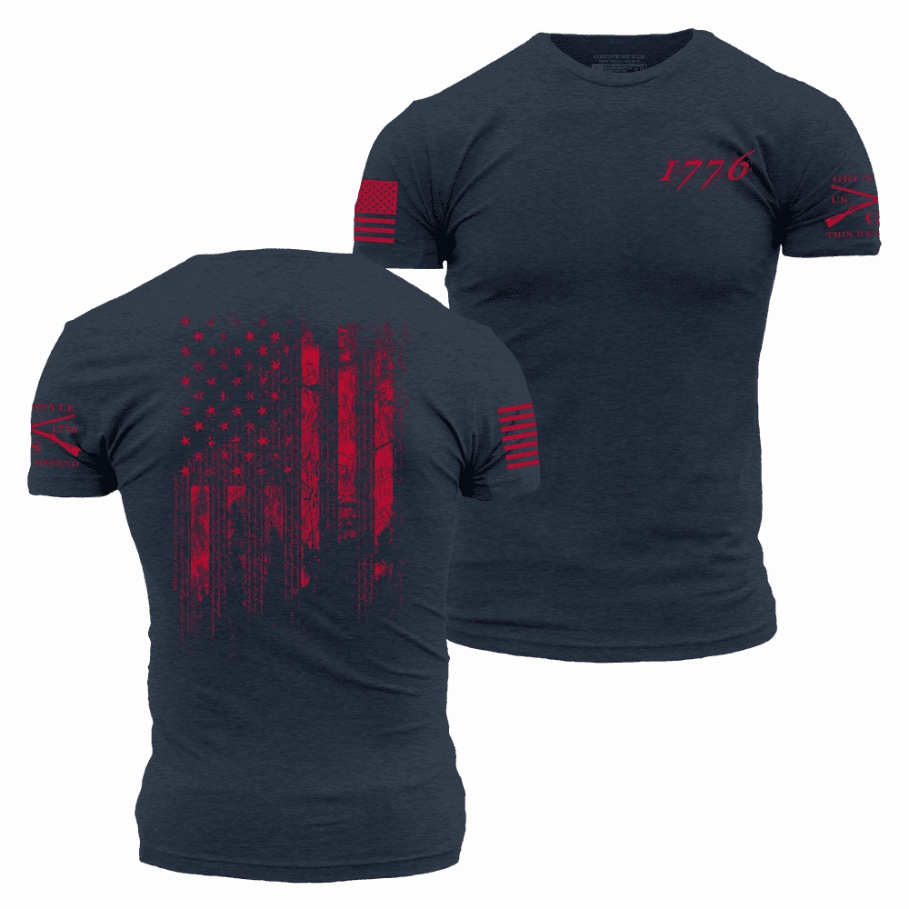 1776 Flag T-Shirt - Midnight Navy