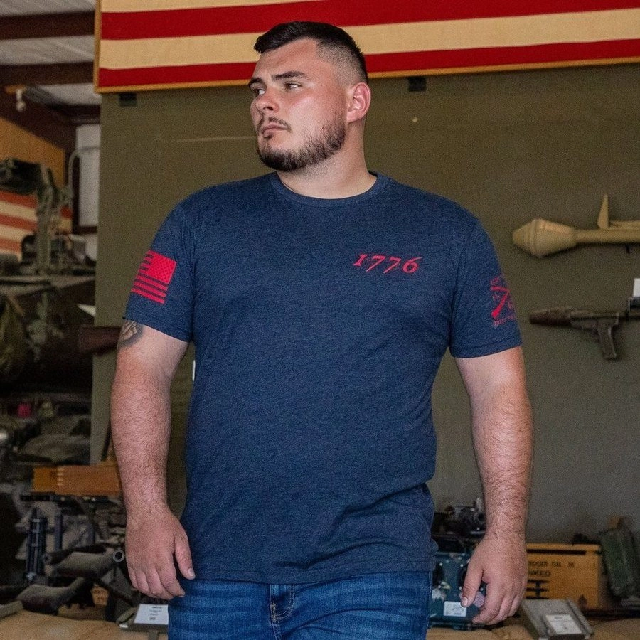 1776 Flag T-Shirt - Midnight Navy