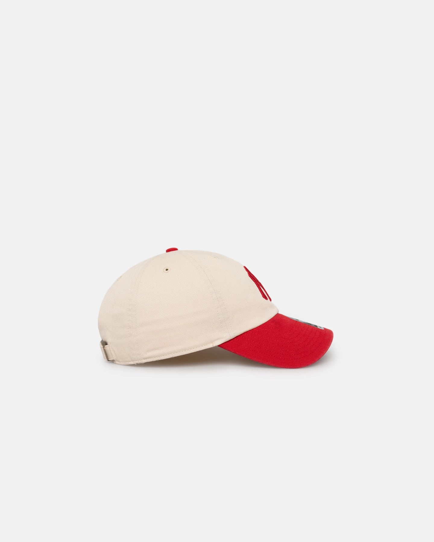 47 Brand New York Yankees Two-Tone Clean Up Strapback Natural/Red