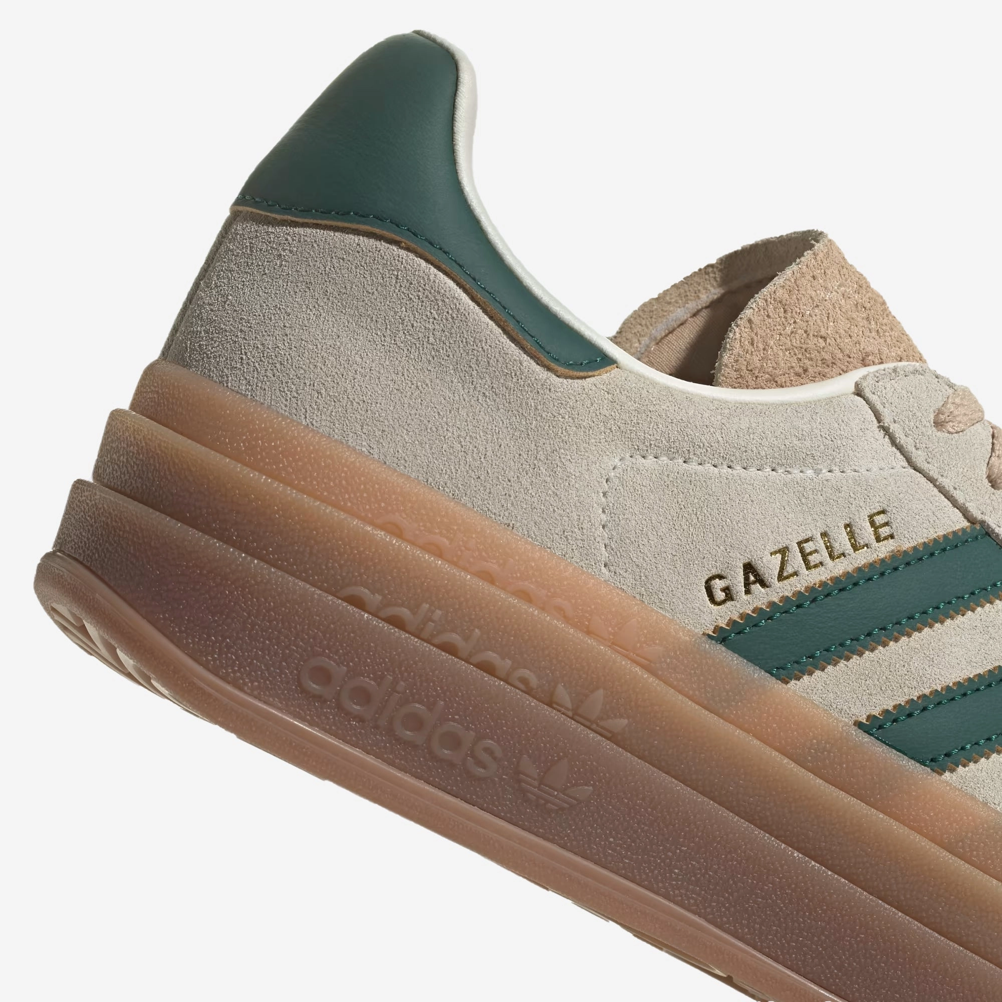 Adidas Originals | GAZELLE  { CREAM WHITE/GREEN/MAGIC BEIGE