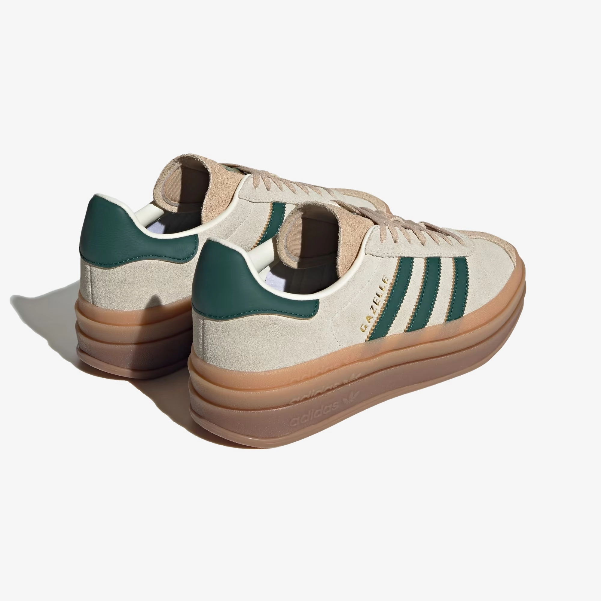 Adidas Originals | GAZELLE  { CREAM WHITE/GREEN/MAGIC BEIGE