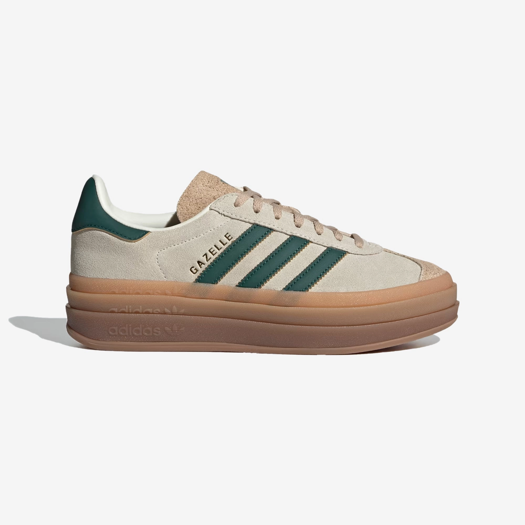 Adidas Originals | GAZELLE  { CREAM WHITE/GREEN/MAGIC BEIGE