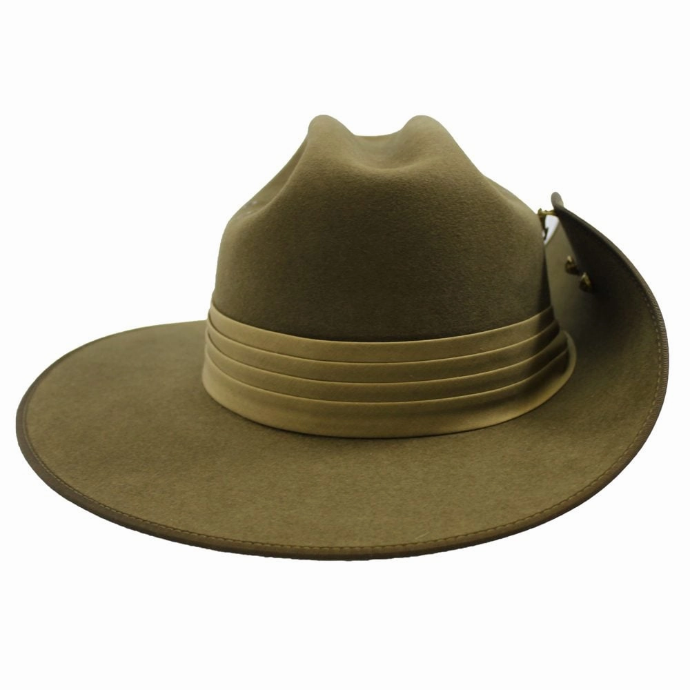 Akubra Military Slouch Hat - Khaki (Formed Crown)