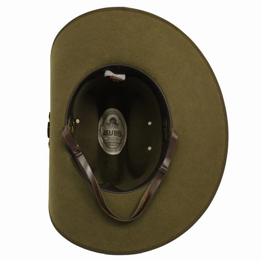 Akubra Military Slouch Hat - Khaki (Formed Crown)