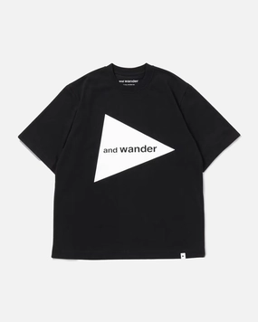 and wander Logo SS T Black