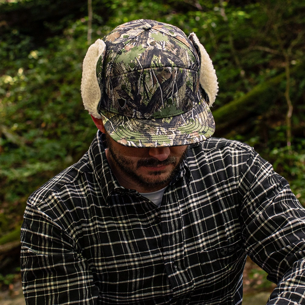 Billed Trapper Hat | Dregs Forest Camo