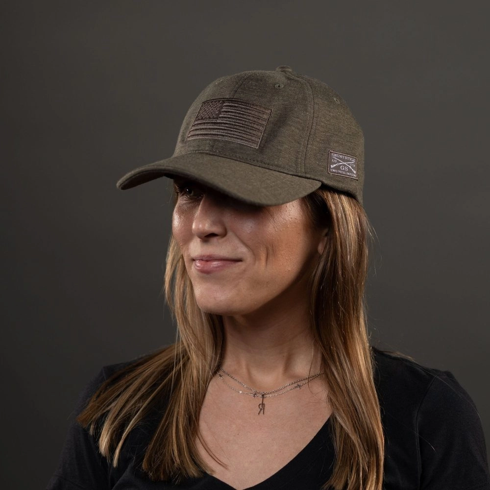 Blackout Flag Stretch Fit Hat - Military Green