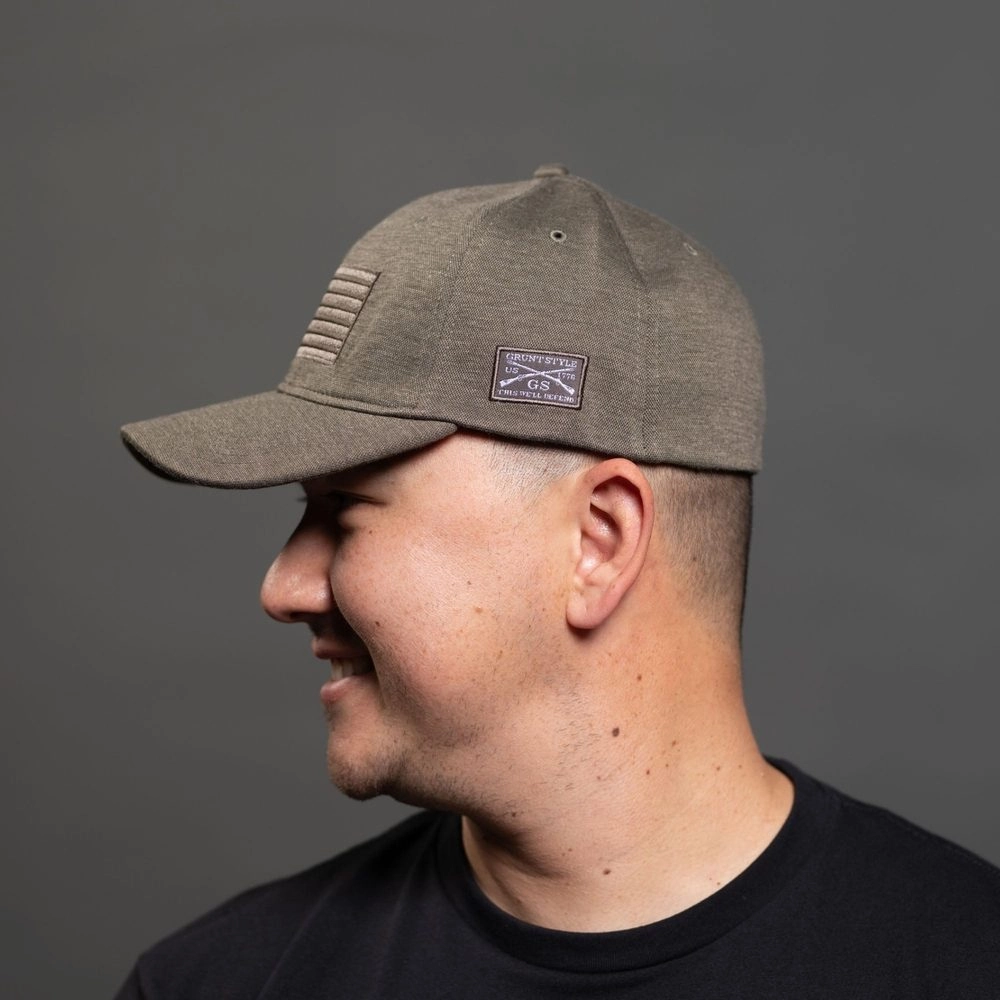 Blackout Flag Stretch Fit Hat - Military Green