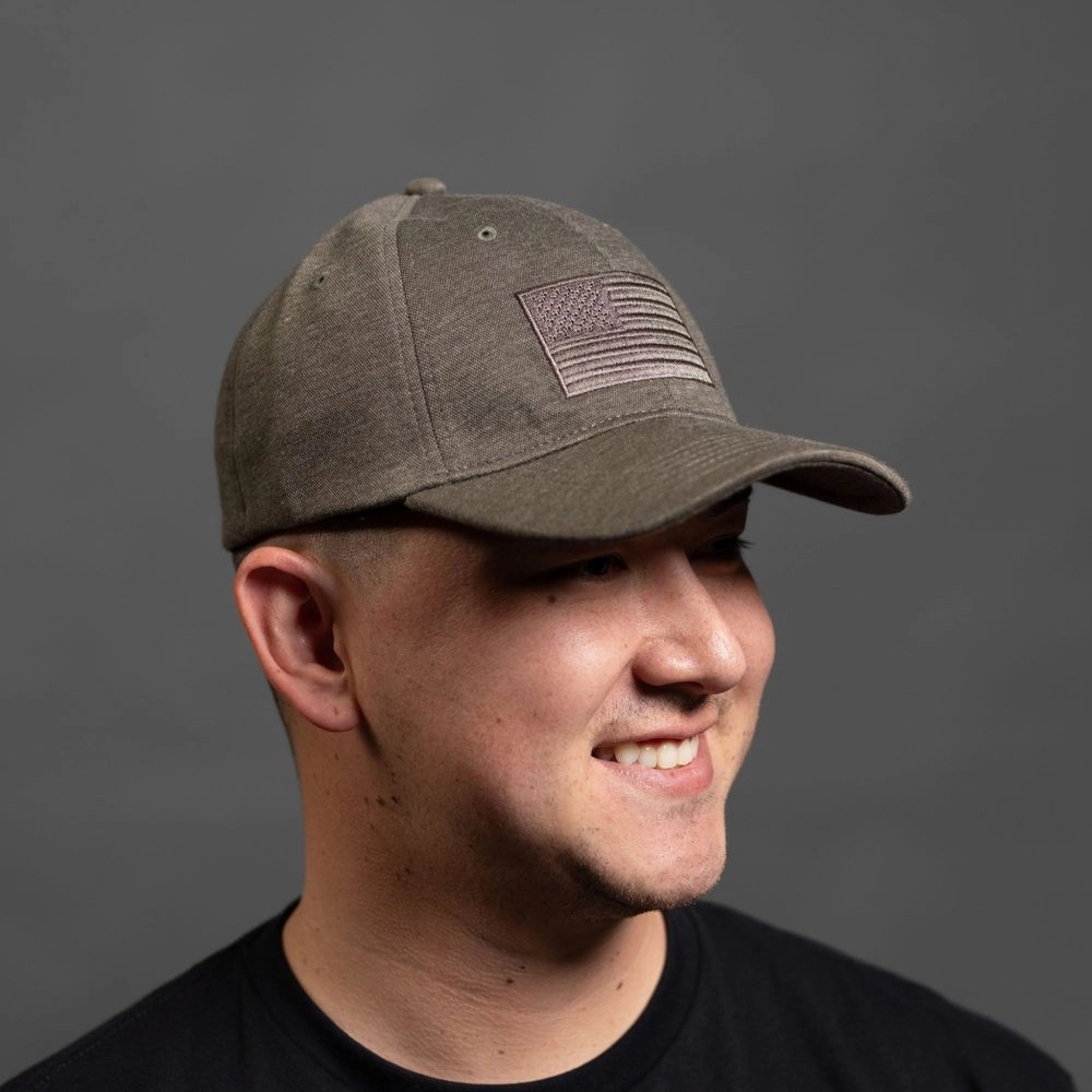 Blackout Flag Stretch Fit Hat - Military Green