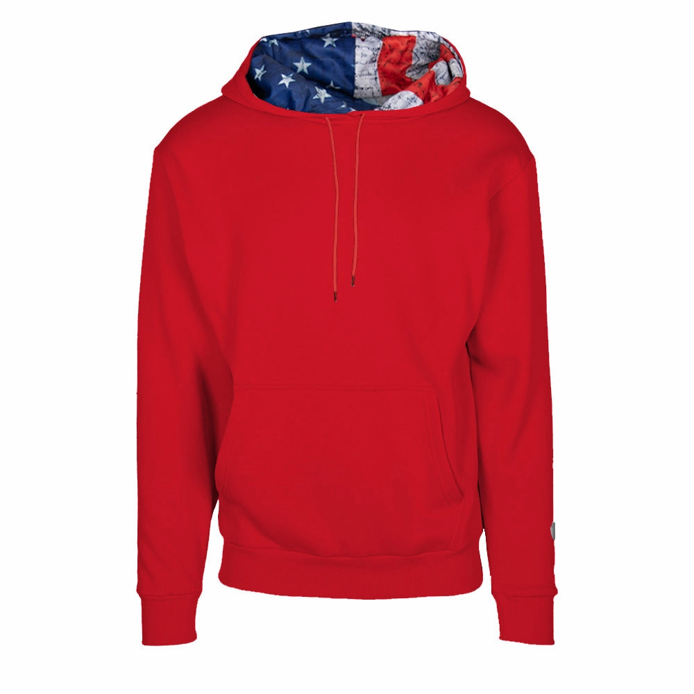 Classic Lined Hoodie | American Flag | Red