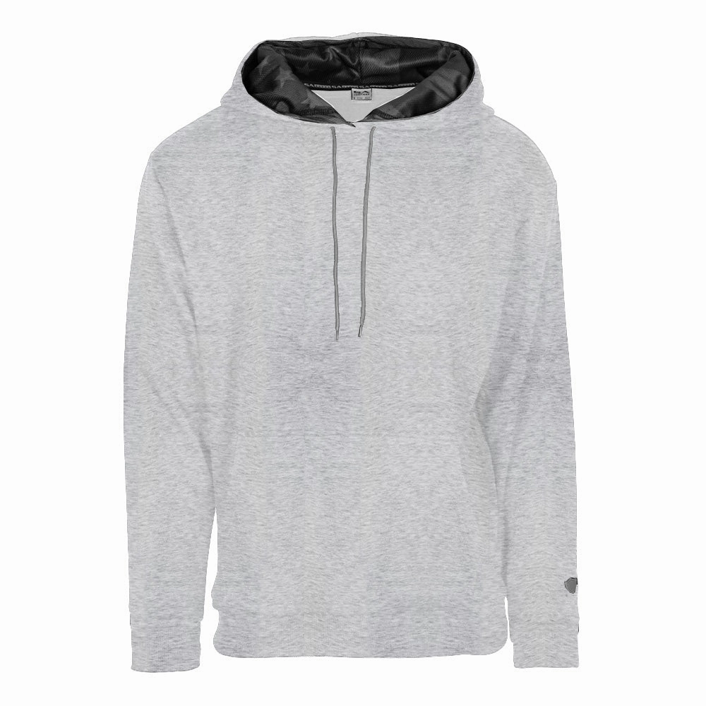 Classic Lined Hoodie | Blackout American Flag | Light Heather Grey