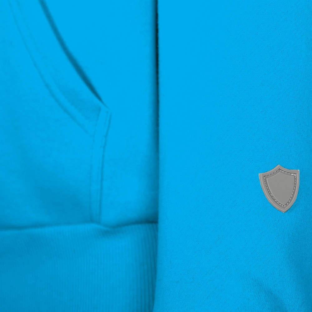 Classic Lined Hoodie | Ghost American Flag | Aqua