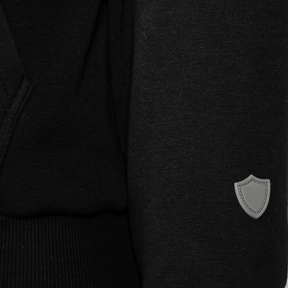 Classic Lined Hoodie | Ghost American Flag | Black