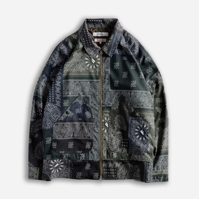 FDMTL | PRINTED PATCHWORK JACKET  { KHAKI