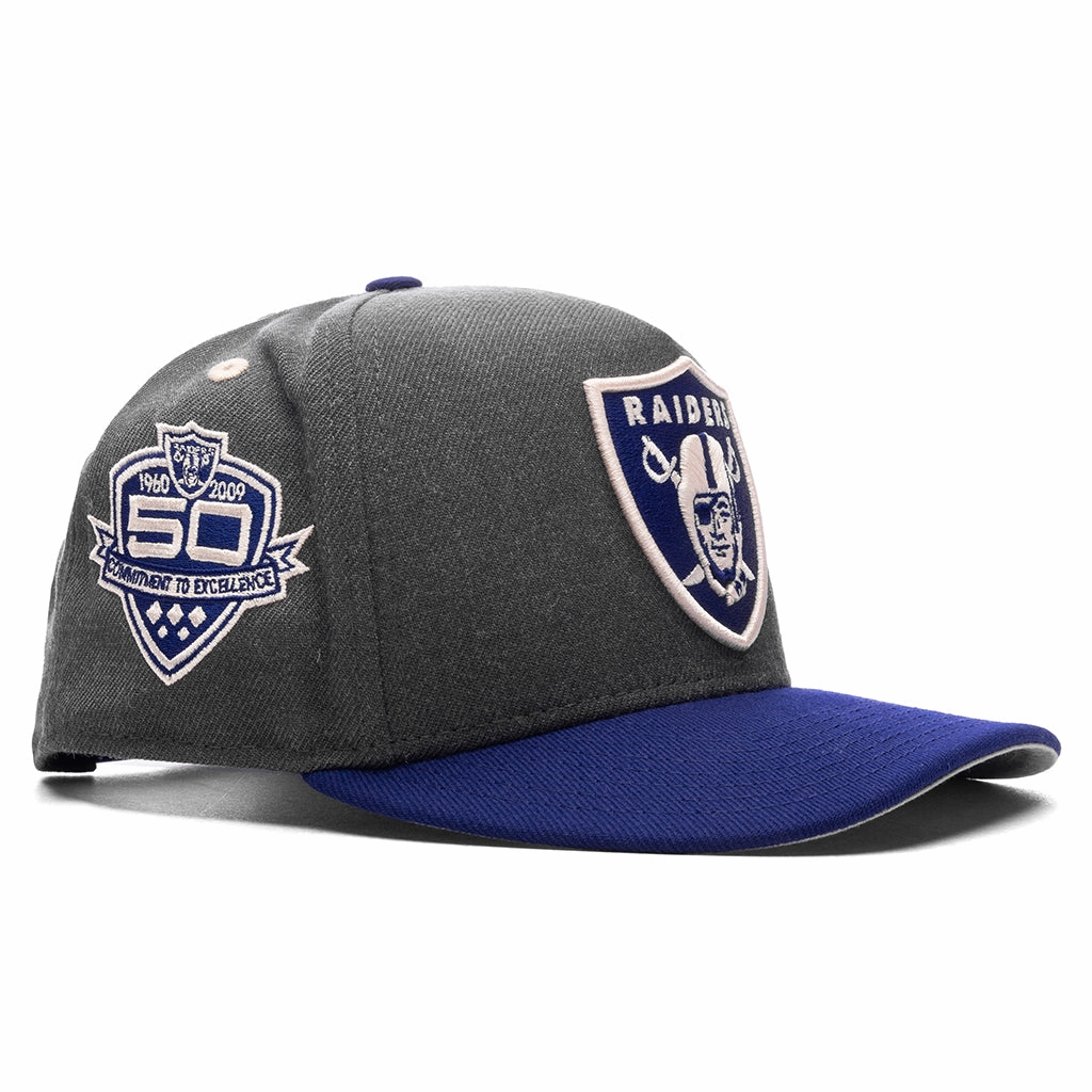 Feature x New Era 9FIFTY A-Frame Snapback Las Vegas Raiders - Heather Graphite/Dark Royal