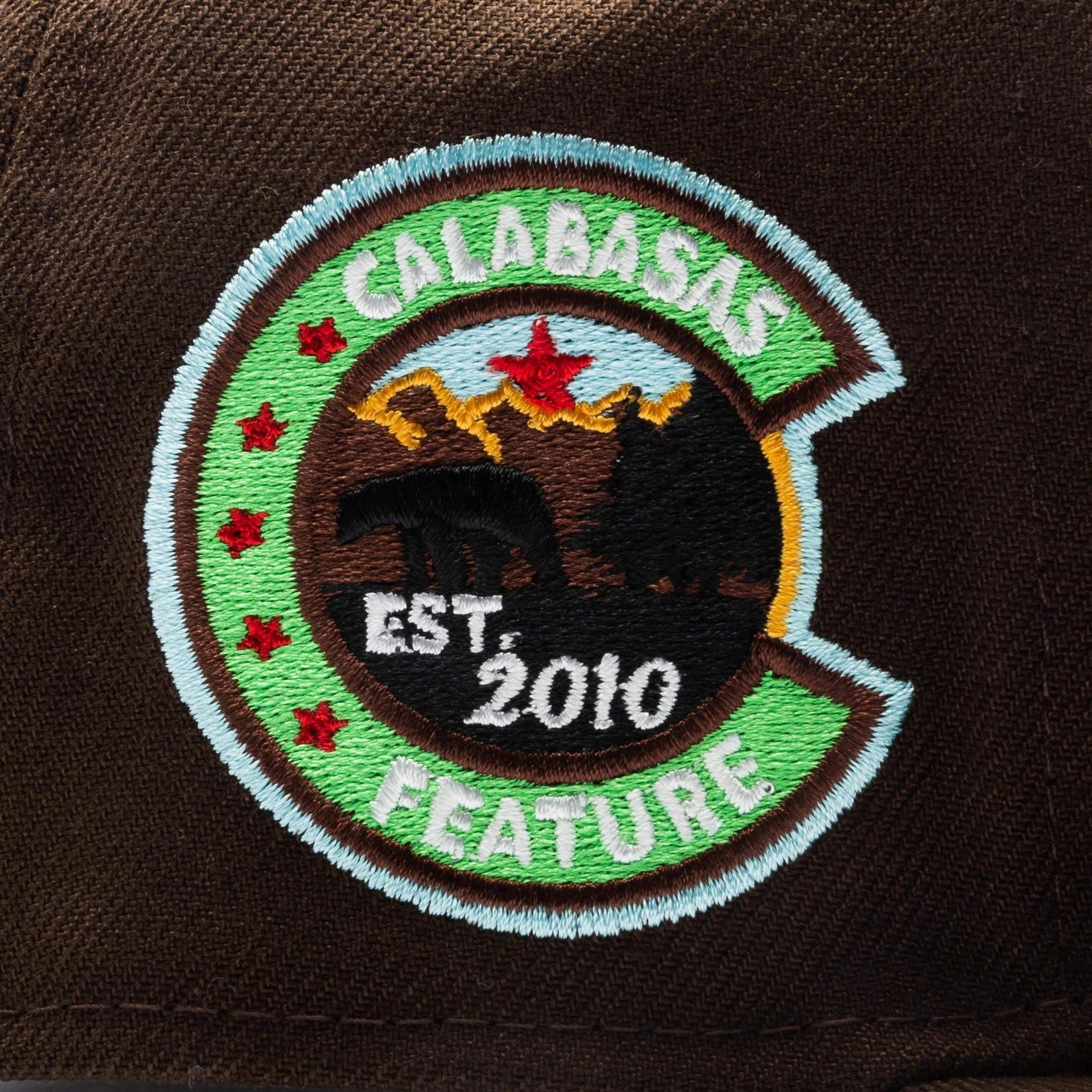 Feature x New Era Old English Calabasas Snapback - Brown/Sky