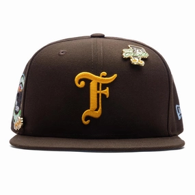 Feature x New Era Old English Calabasas Snapback - Brown/Sky