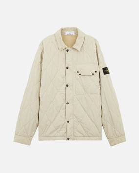 Fili Nylon Quilted Shirt Jacket Plaster