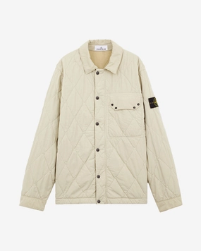 Fili Nylon Quilted Shirt Jacket Plaster