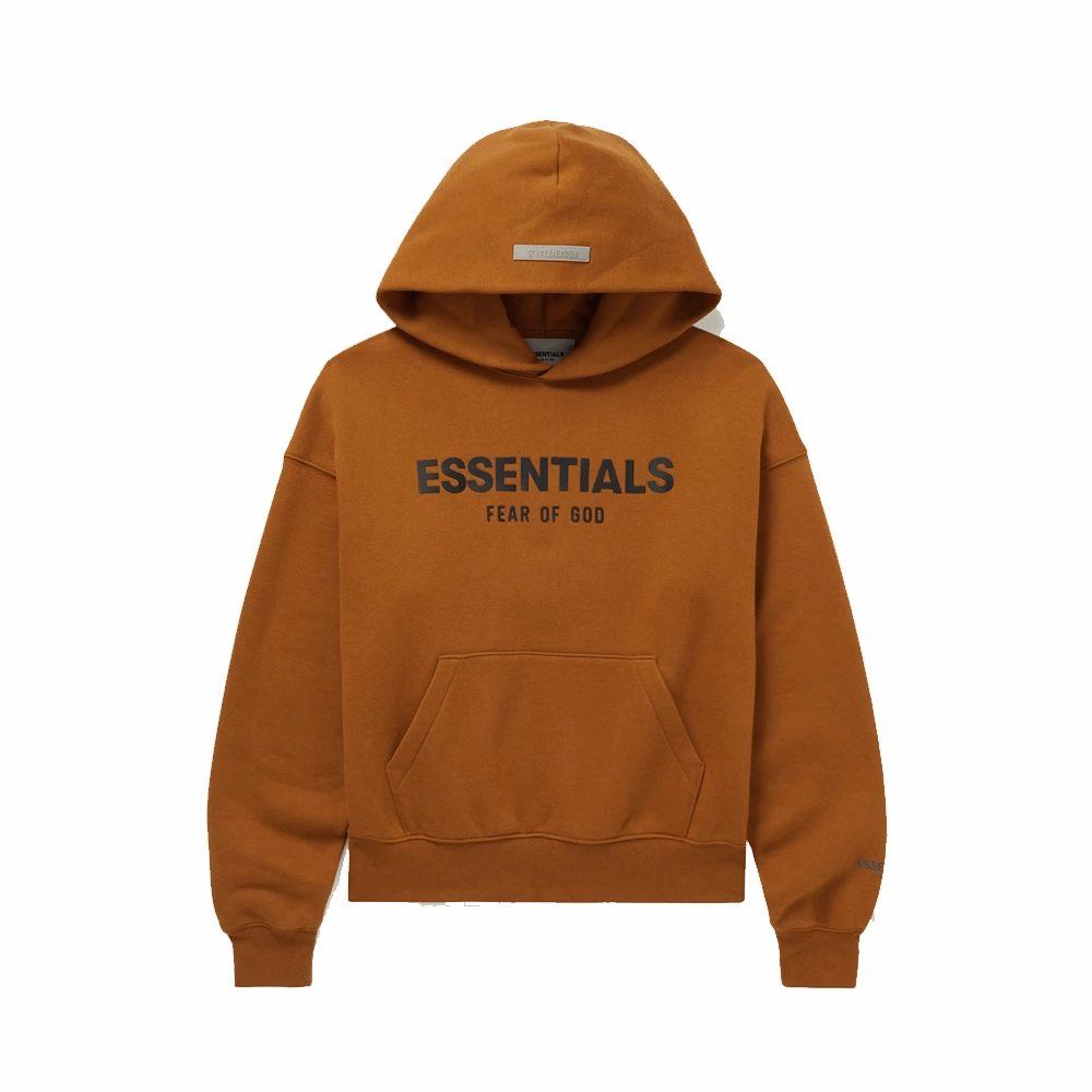 FOG ESSENTIALS SS21 SILICON APPLIQUE VICUNIA BROWN HOODIE KIDS (NEW)