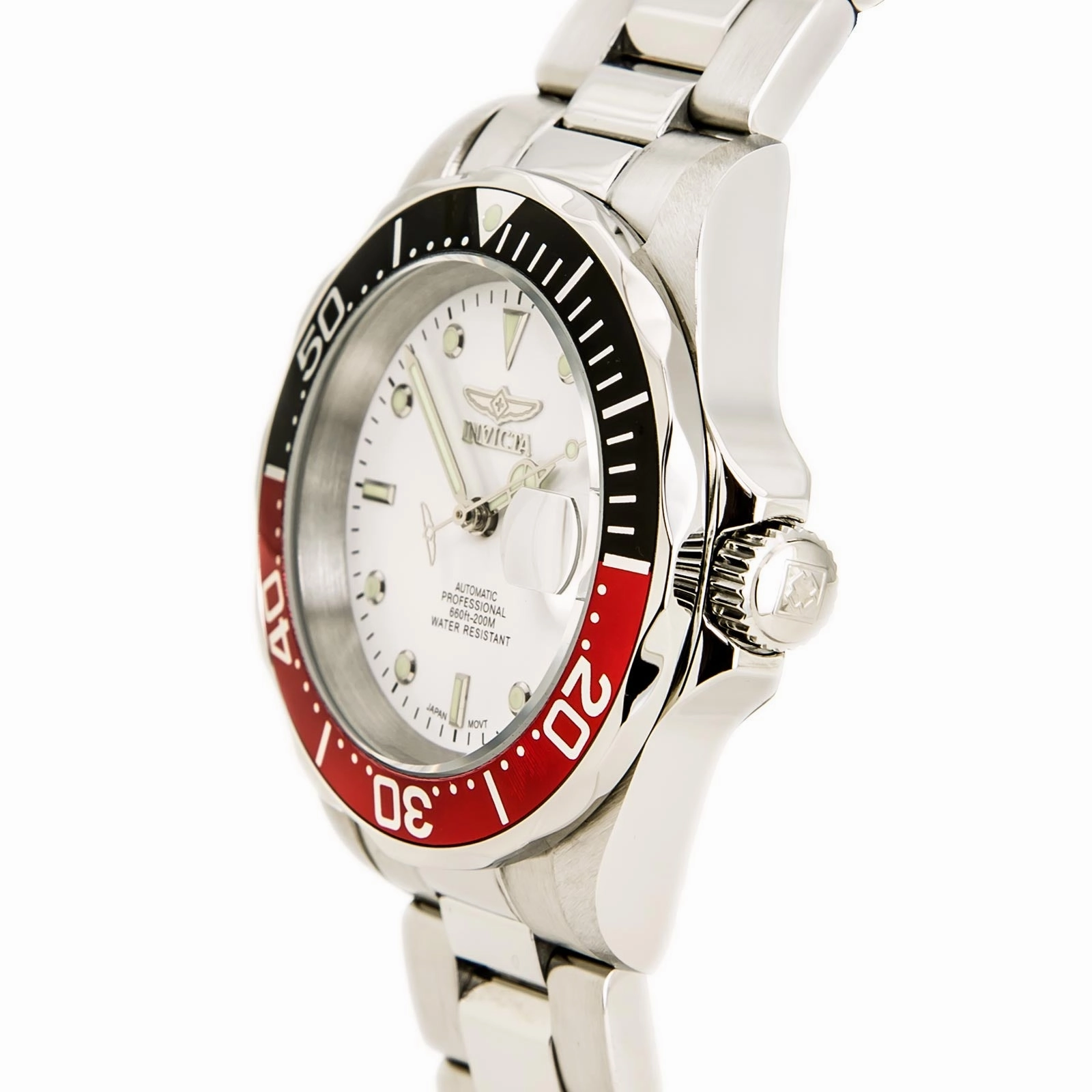 Invicta Men's Automatic Stainless Steel Watch - Pro Diver White Dial Date | 9404