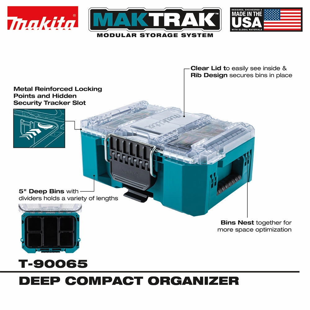 Makita MakTrak Organizer Bundle w/ Efficient Medium Tool Organizers - 3 PK