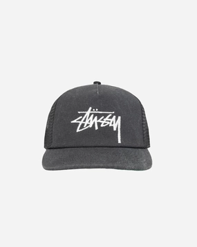 Mid-Depth Big Stock Mesh Cap Black