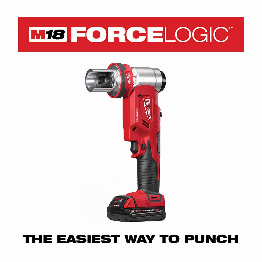 Milwaukee 2677-21 M18 18V FORCE LOGIC 6T Knockout Tool Kit w/ 1/2" - 4" Capacity