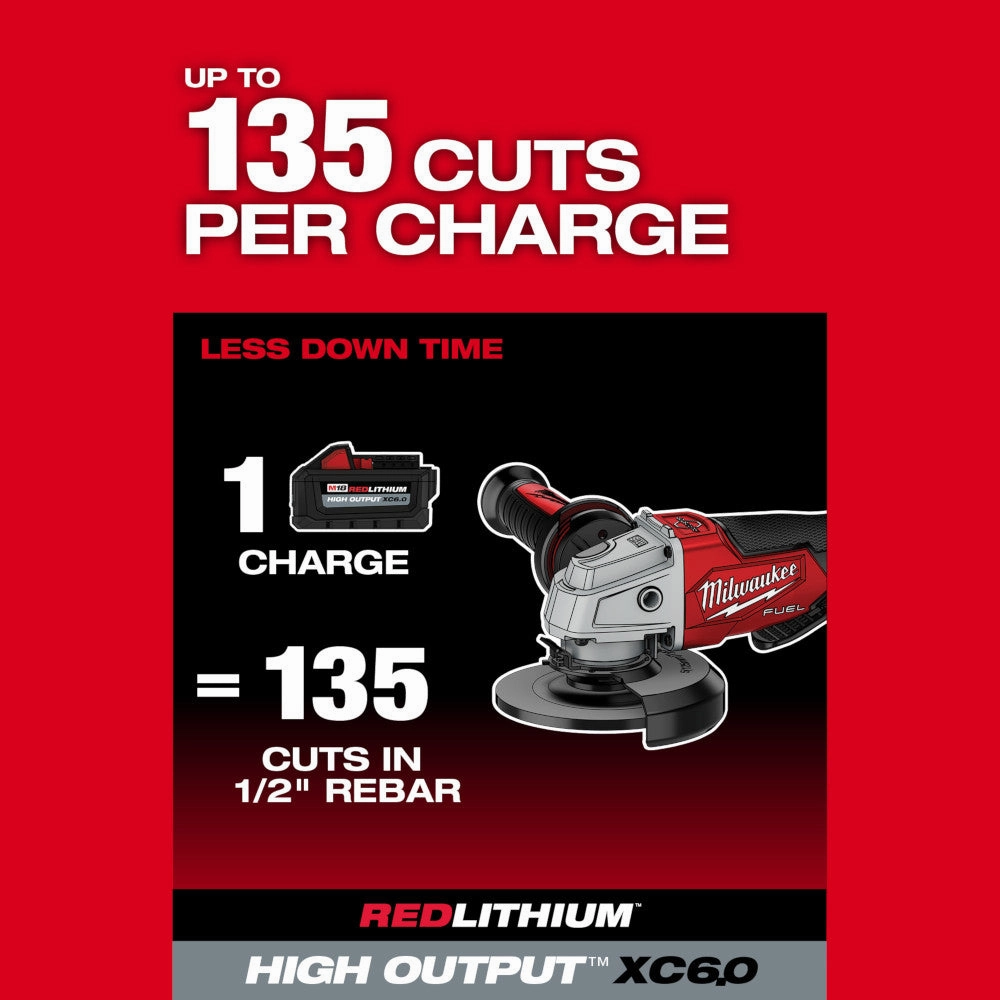 Milwaukee 2880-20ID M18 FUEL 18V 4-1/2"/5" Paddle Switch Grinder w/Impact Driver
