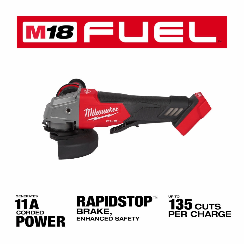 Milwaukee 2880-20ID M18 FUEL 18V 4-1/2"/5" Paddle Switch Grinder w/Impact Driver