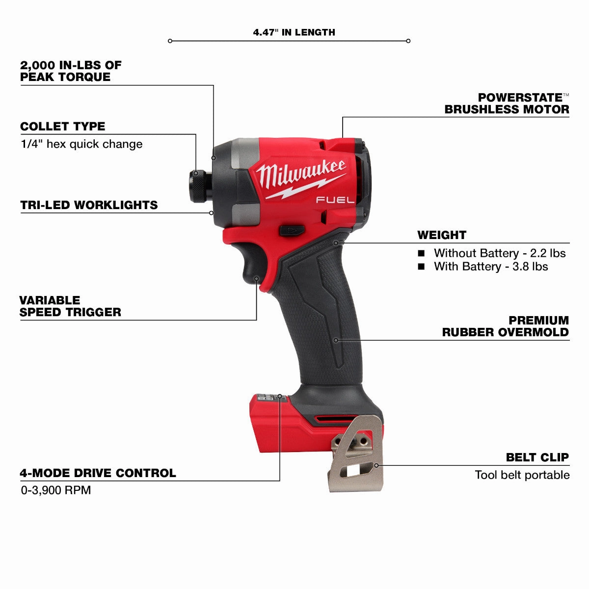 Milwaukee 2953-20 - M18 FUEL™ 1/4" Hex Impact Driver