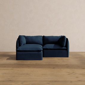 Modular Washable 2-Seater Sectional in Sumi | Memorix  Seat | Contour Pillow