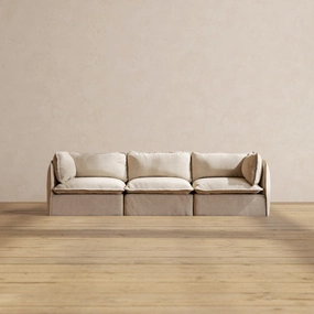Modular Washable 3-Seater in Oat | Memorix  Seat | Contour Pillow