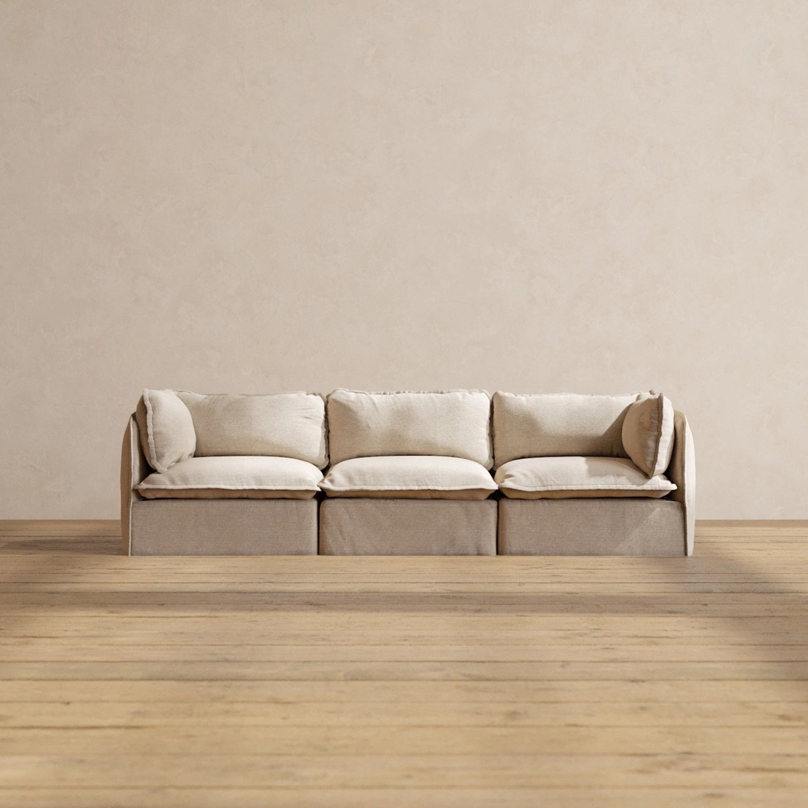 Modular Washable 3-Seater in Oat | Memorix  Seat | Contour Pillow