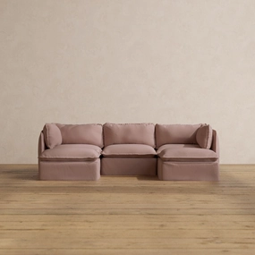 Modular Washable 3-Seater U-Sectional in Sakura | Memorix  Seat | Contour Pillow