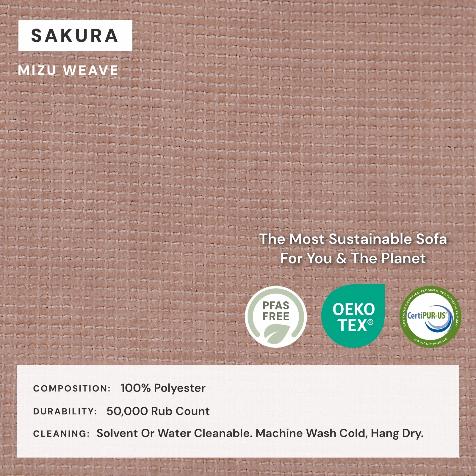 Modular Washable 3-Seater U-Sectional in Sakura | Memorix  Seat | Contour Pillow