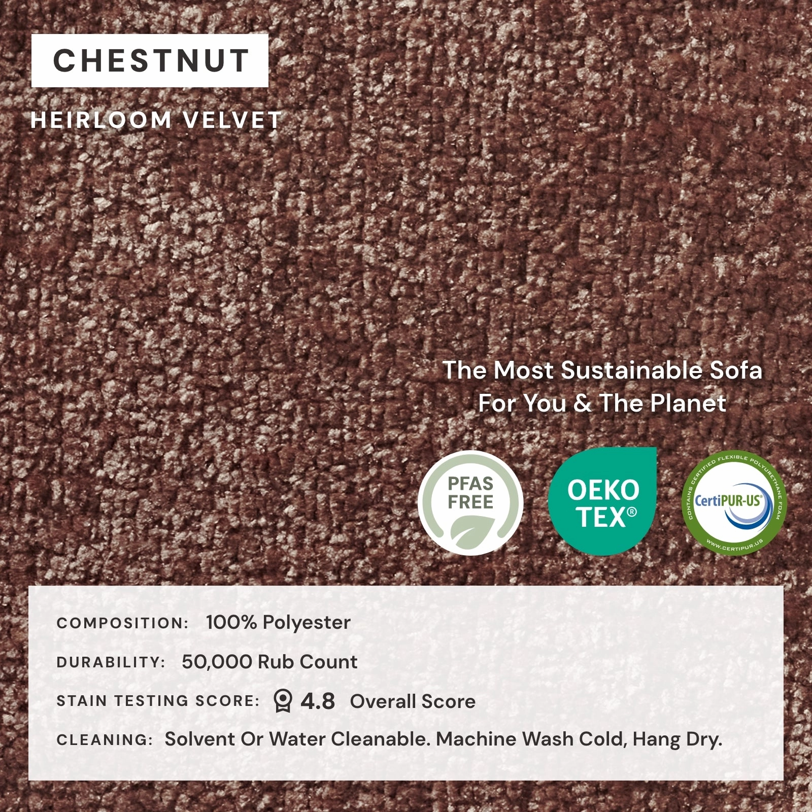 Modular Washable 4-Seater Corner Sectional   Ottoman in Chestnut | Deluxe  Seat | Cloud Pillow
