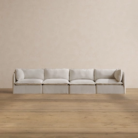Modular Washable 4-Seater in Powder | Memorix  Seat | Contour Pillow