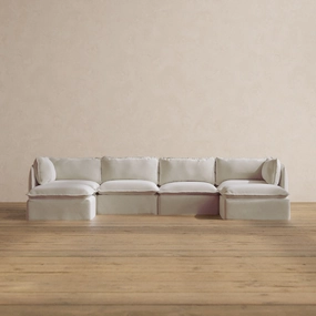 Modular Washable 4-Seater U-Sectional in Coco | Memorix  Seat | Contour Pillow