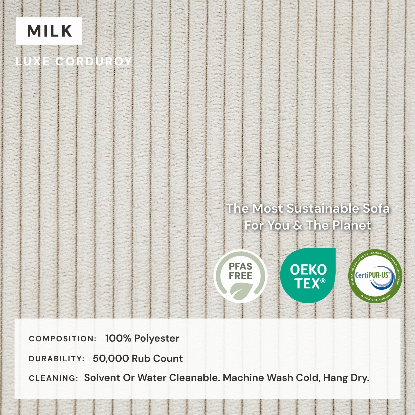 Modular Washable 5-Seater Open-Ends Corner Sectional   Ottoman in Milk | Deluxe  Seat | Cloud Pillow