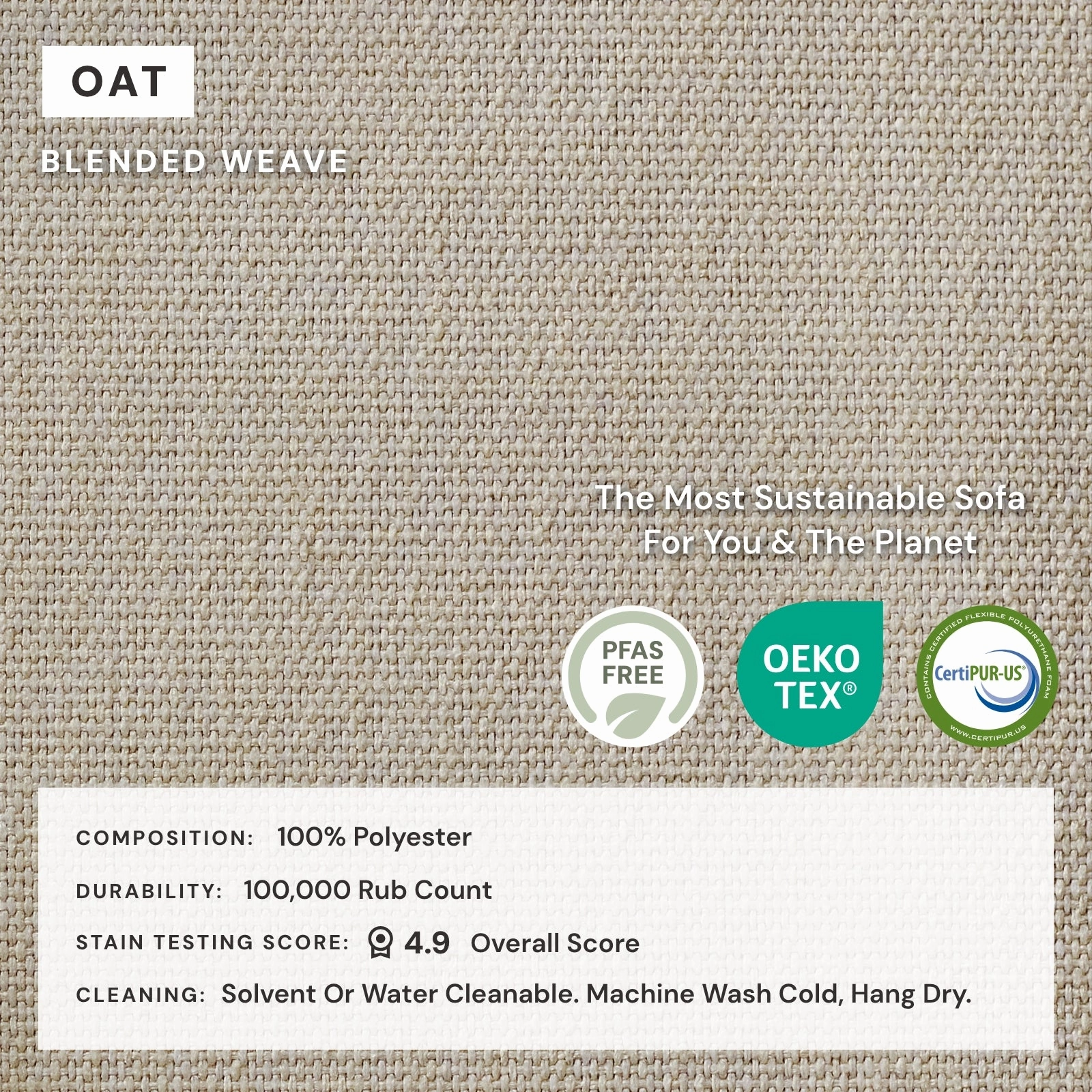 Modular Washable 6-Seater Open-Ends U-Sectional in Oat | Memorix  Seat | Contour Pillow
