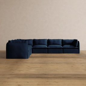 Modular Washable 7-Seater Corner Sectional in Sumi | Memorix  Seat | Contour Pillow