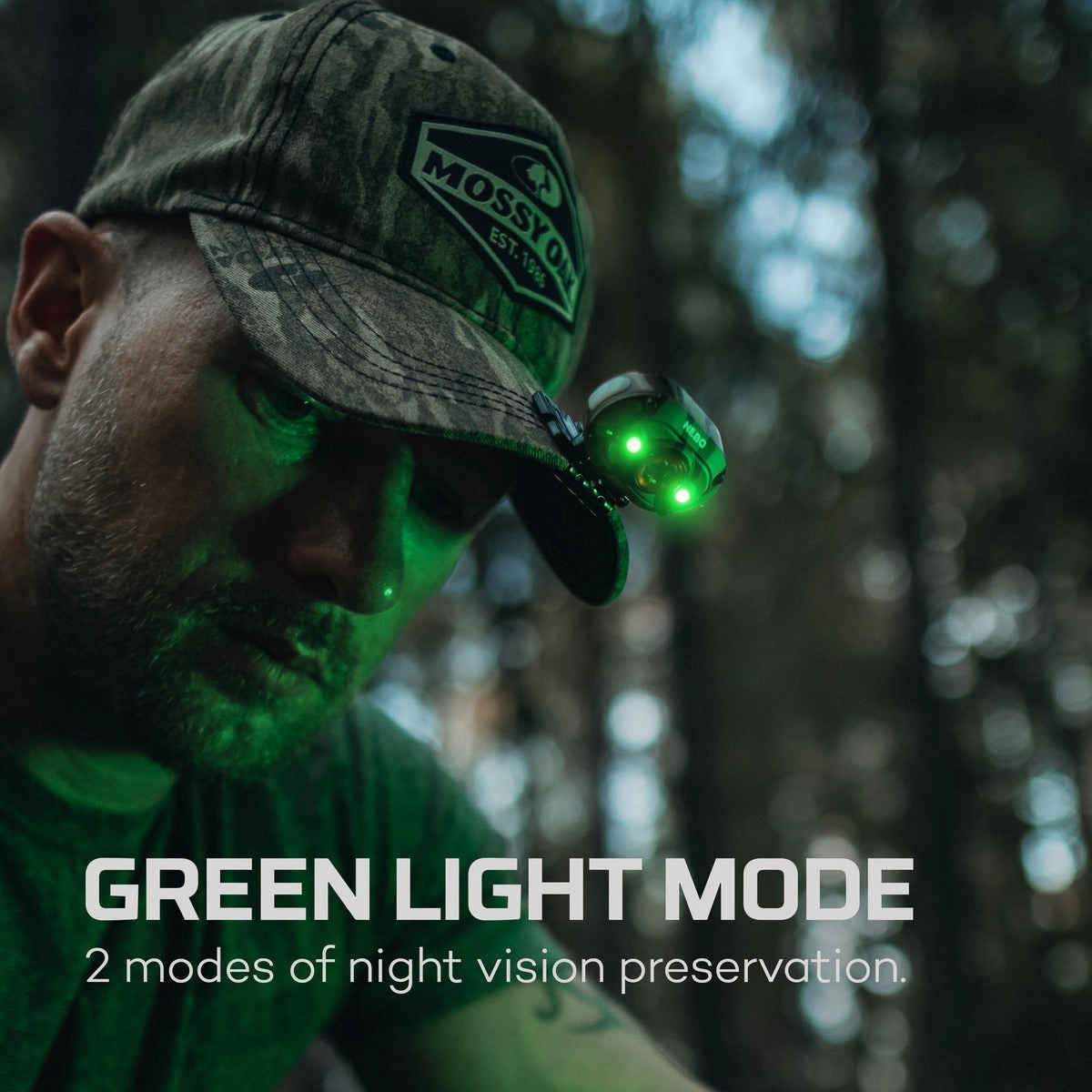 Nebo Mycro 400 Lumen Headlamp Mossy Oak BottomLand