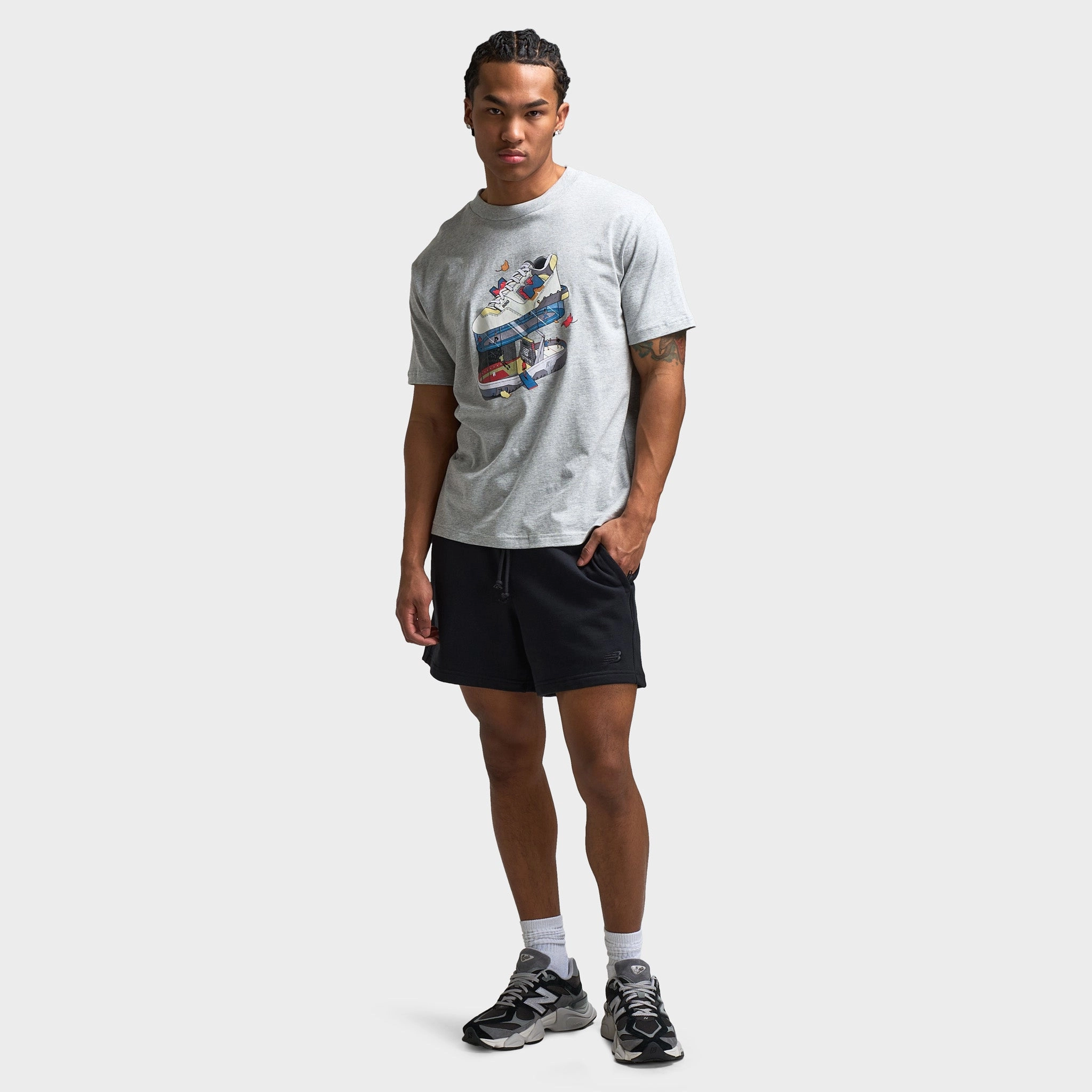 New Balance Athletics French Terry 5 Shorts / Black