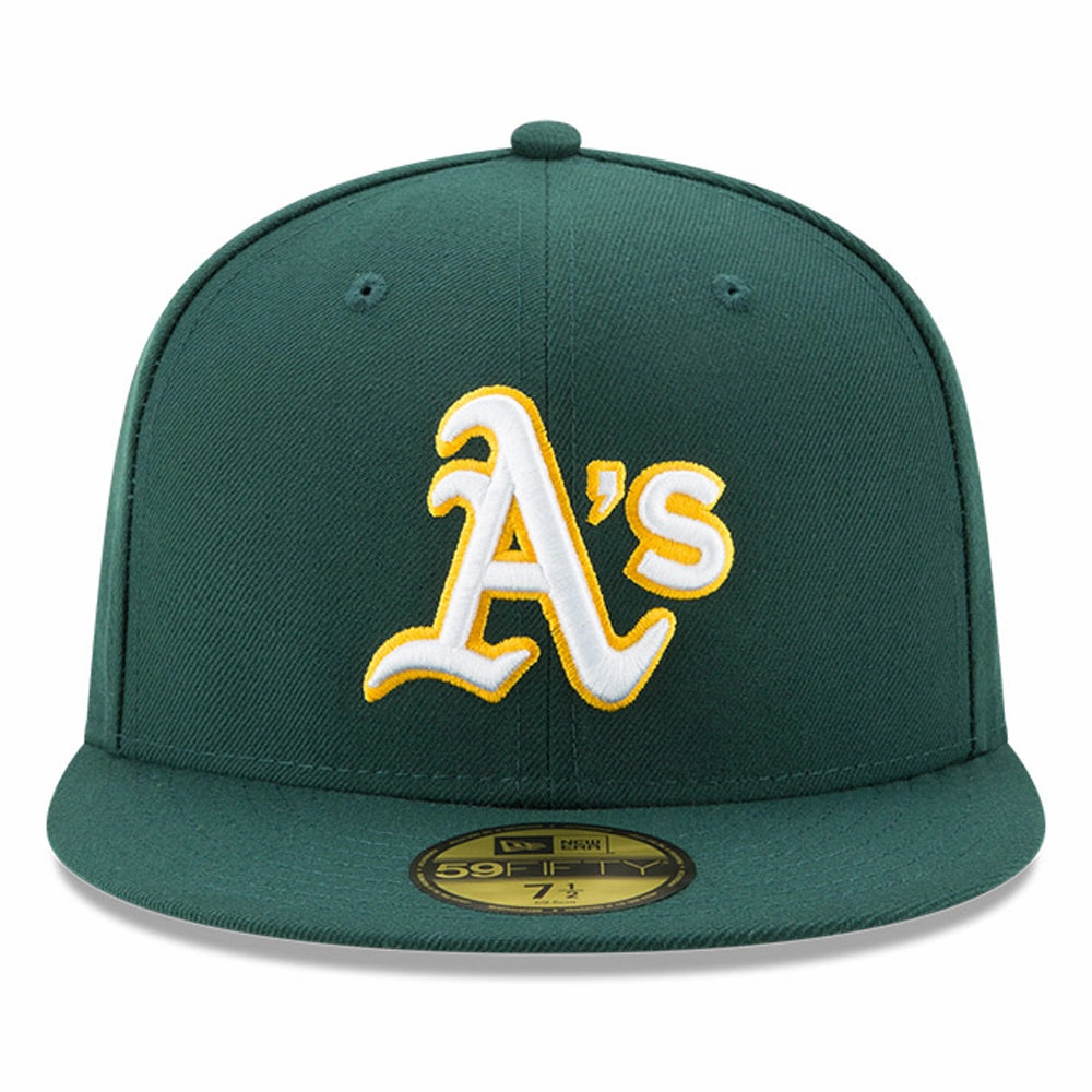 New Era 59Fifty Authentic Collection Oakland Athletics Road Hat - Dark Green