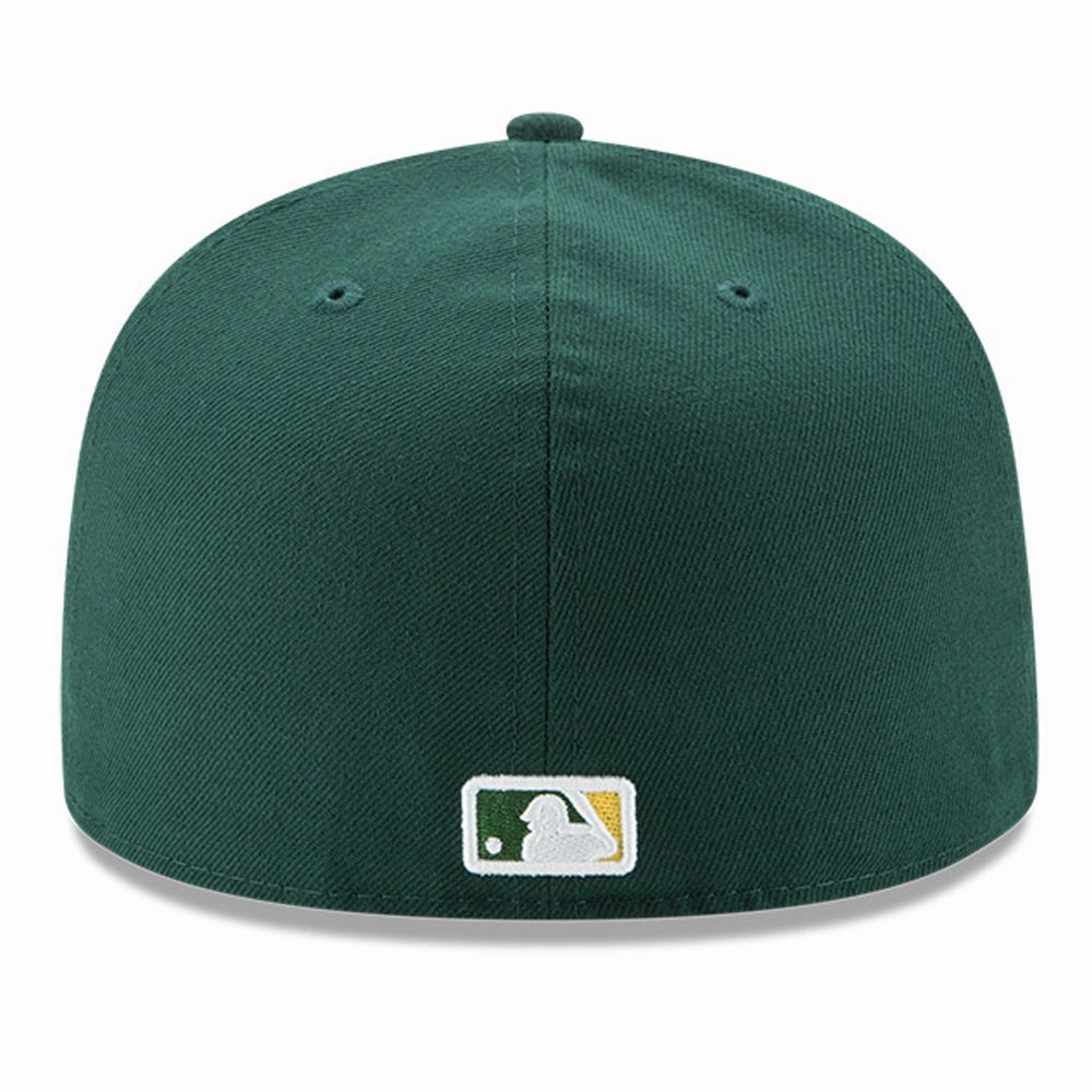 New Era 59Fifty Authentic Collection Oakland Athletics Road Hat - Dark Green