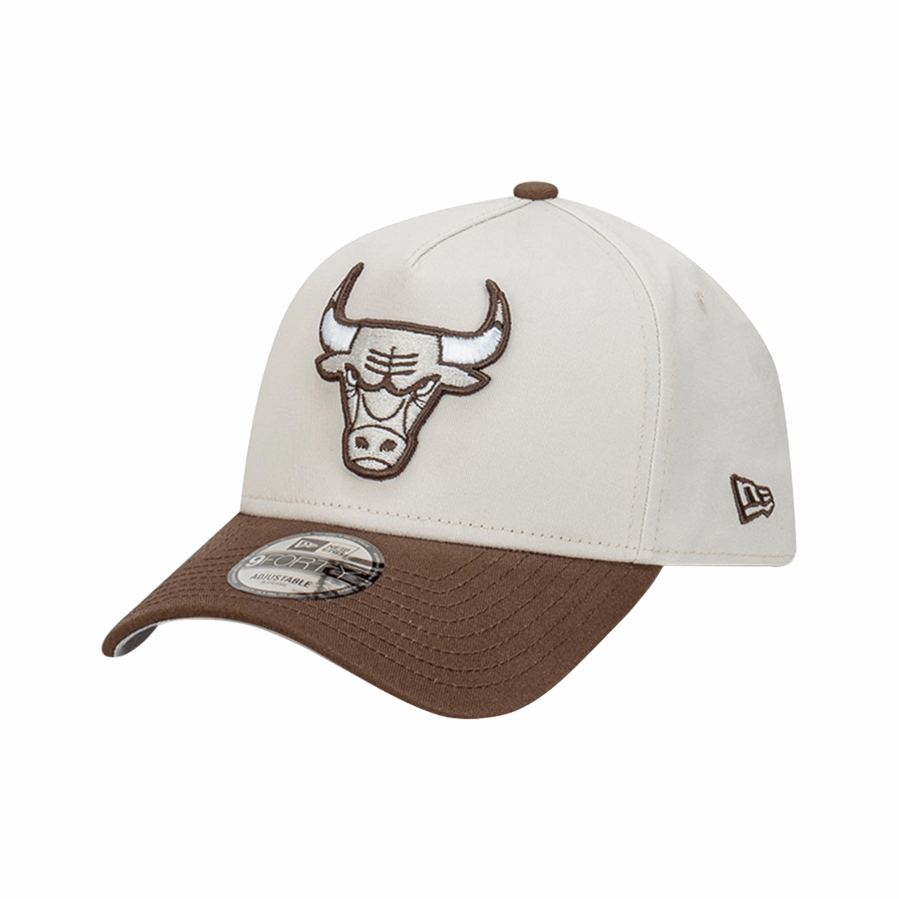 New Era Chicago Bulls Vintage Stone Walnut 9Forty A-Frame Snapback Cap