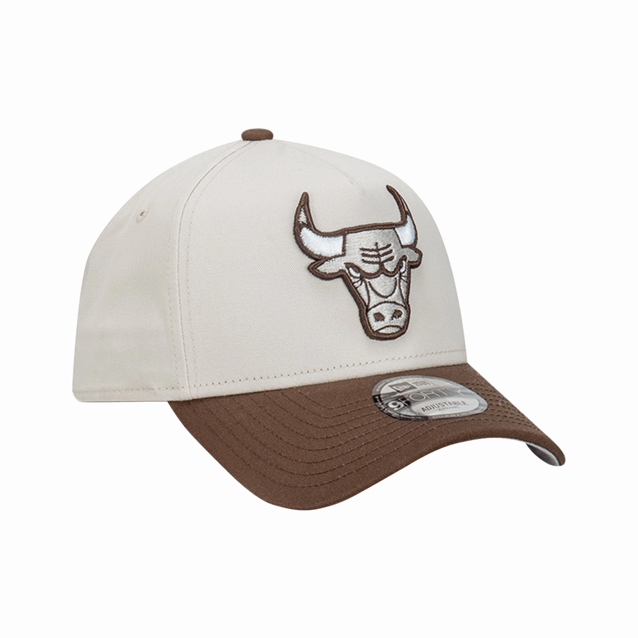 New Era Chicago Bulls Vintage Stone Walnut 9Forty A-Frame Snapback Cap