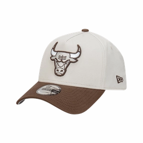 New Era Chicago Bulls Vintage Stone Walnut 9Forty A-Frame Snapback Cap